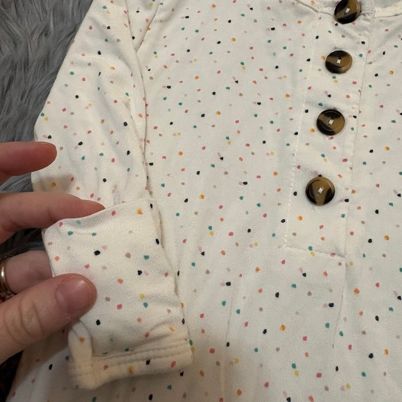 Lou Lou & Company Bamboo Knotted Gown Infant 3-6 Months Colorful Polka Dots - Picture 3 of 5